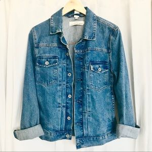 Blue washed denim jacket leisure fit